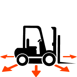 matériel de manutention industrielle : chariots elevateurs multidirectionnel